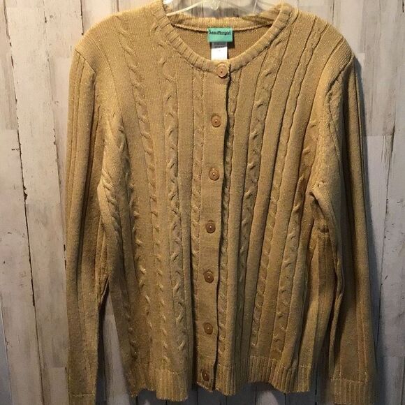 Sweater sparkly gold by Sarah Morgan size medium - Picture 1 of 4